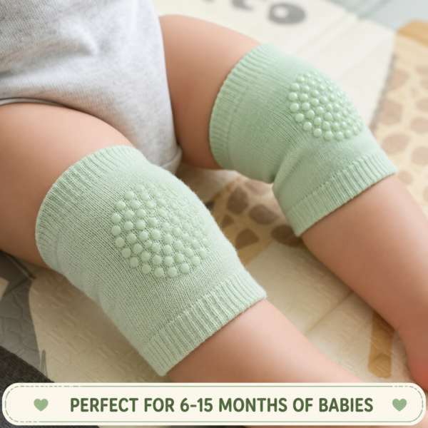 #1green2 Premium Anti-Slip Baby Knee Pads Green