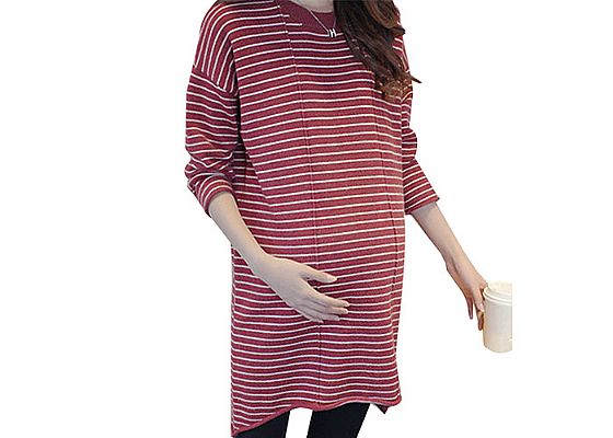 Fashion Maternity Sweater Dress Computer Knitted Technics OEM / ODM Service