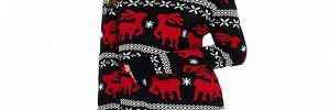 Knitted Hoodie Women Ugly Christmas Sweater Round Neck For Winter Warm