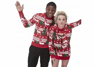 Cute Jacquard Design Christmas Sweaters for Couples