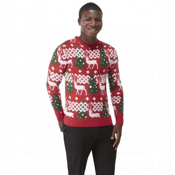 Lindos suéteres navideños con diseño jacquard para parejas