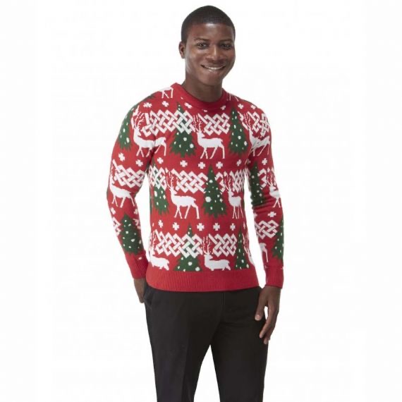 Cute Jacquard Design Christmas Sweaters for Couples