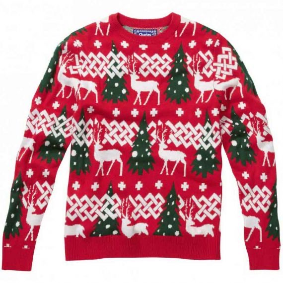 Cute Jacquard Design Christmas Sweaters for Couples