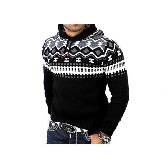 Elegant Jacquard Funny Xmas Sweaters , Tacky Christmas Clothes Hoodie For Men