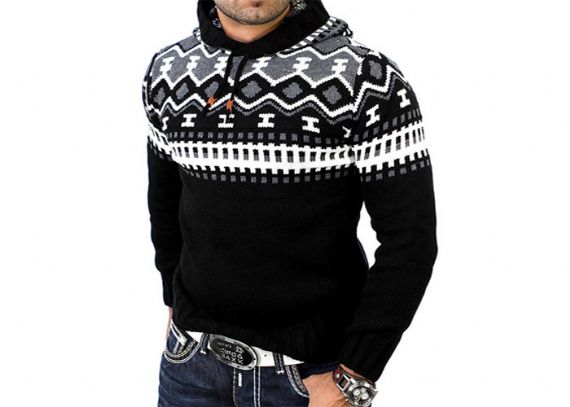 Suéteres divertidos de Navidad del telar jacquar elegante, sudadera con capucha pegajosa de la ropa de la Navidad para