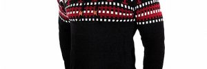 Elegant Jacquard Funny Xmas Sweaters , Tacky Christmas Clothes Hoodie For Men