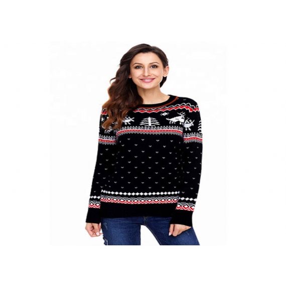 Girls China Cool Ugly Christmas Reindeer Snowflake Sweater Jumper OEM Service