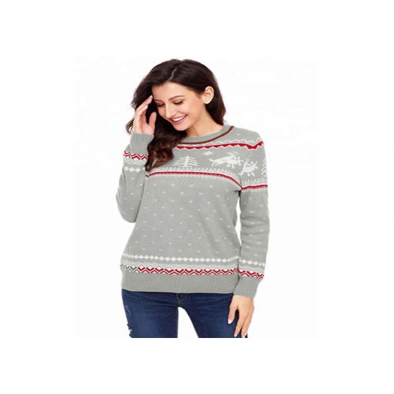 Girls China Cool Ugly Christmas Reindeer Snowflake Sweater Jumper OEM Service