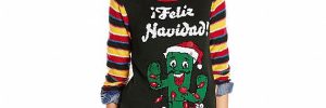 Knitted Ugly Christmas Sweater Juniors Light - Up Round Neck Pullover Jumper