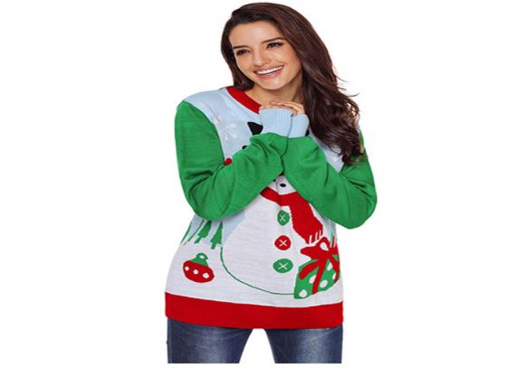Lindos suéteres navideños feos para mujer