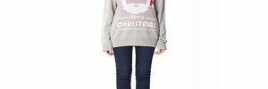 White Lady Round Neck Long Sleeve Ugly Christmas Sweaters Knitting Pullover Jumper