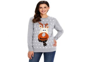 Women’s Knitted Round Neck Ugly Christmas Jumper