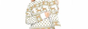 Snowflake Reindeer Patterns Christmas Sweater for Women