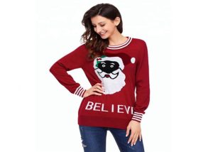 Custom Knitting Pattern Ugly Christmas Sweater Europe Style Long Sleeve Pullover