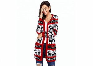 Women's Plus Size Reindeer Christmas Sweater