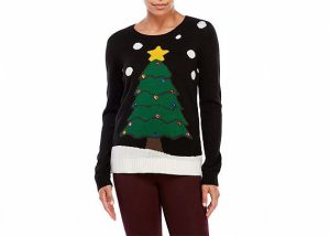 Ugly Xmas Tree Pullover Knit Sweater Ideas For Women