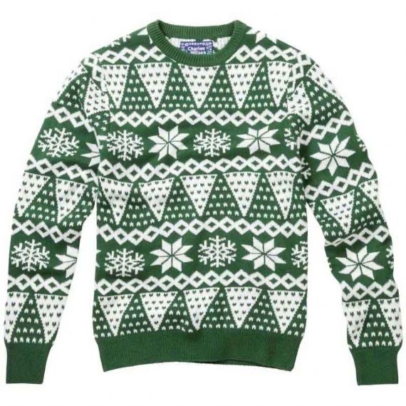Unisex Long Sleeve Knitted Snowflake Pattern Christmas Jumper for Family