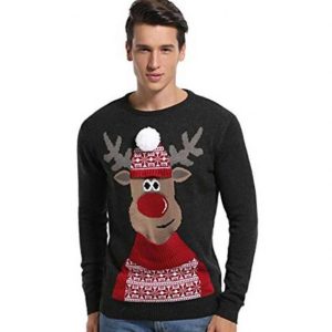 Reindeer Racing Funny Christmas Jumper Men