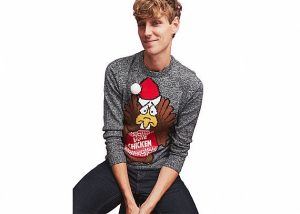 Round Neck Ugly Chicken Christmas Sweater