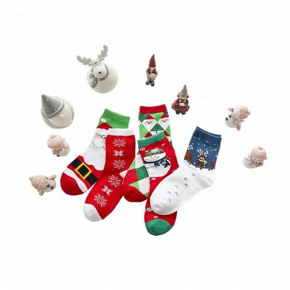 75%Cotton 25%Spandex Winter Christmas Decoration Socks