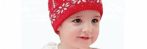 Red Color Warm Winter Accessories Cute Crochet Beanie Hat 0.08KG Weight