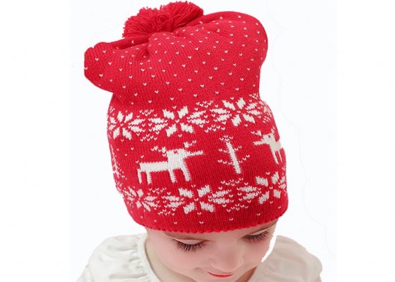 Sombrero lindo de la gorrita tejida del ganchillo de los accesorios calientes del invierno del color rojo 0.08KG de peso