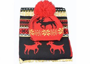 Акриловые Xmas тематические теплые шарфы аксессуаров зимы установили таможню для взрослых