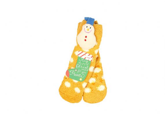 100% algodón cinco colores tubo unisex calcetines borrosos de Navidad