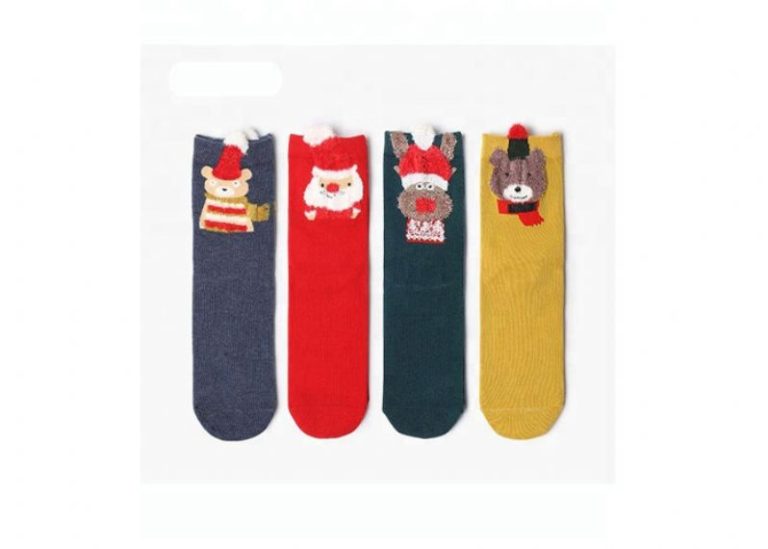 Decorative Womens Anti Slip Socks, Winter Christmas Socks