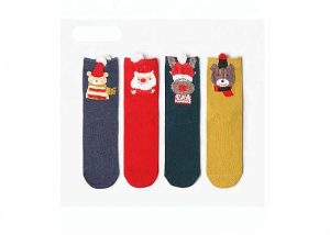 Decorative Womens Anti Slip Socks, Winter Christmas Socks