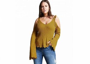Sexy Drop Shoulder Cozy Knit Sweater Top