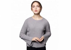 Splice Sleeves Cozy Knit Sweater Angora Rabbit Wool Materials Soft Warm For Ladies