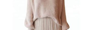 Lady Angora V Neck Long Sleeve Pullover Sweater Clothing For Women