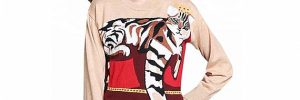New Design Wool Sweater Womens Intarsia Wool Tiger Knitting Patterns For Autumn