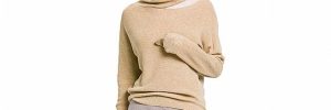 Special Collar Womens Knit Sweater Pullover Autumn Custom Knitted Patch