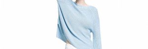 Rib Knitted Plus Size Ladies Pullover Sweaters Computer Knitted Technics