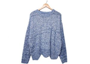 Round Neck Irregular Knitted Sweater for Women