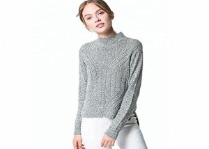 Side Vent Design Womens Knit Sweater Jumper Jersey 12 GG With Long Sleeve