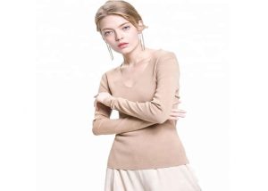 Thin Slim V Neck Pullover Women Sweater