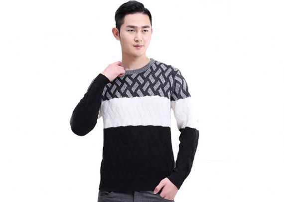 Suéter para hombre hecho punto puro del jersey, modelos para hombre del tejido de cable para el invierno