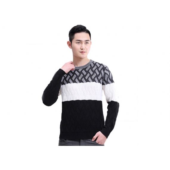 Suéter para hombre hecho punto puro del jersey, modelos para hombre del tejido de cable para el invierno