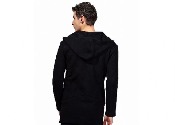 Sudadera con capucha larga de invierno con cremallera para hombre de calibre 7, suéter de cárdigans de diseñador azul