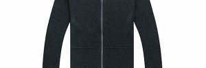 Mens Full Zip Cardigan Sweater , Mens Black Long Sleeve Cardigan Wool Sweater