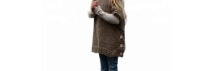 Turtleneck Kids Knit Sweater Heavy Knitting Girls Thick Vest Pullover Dark Green