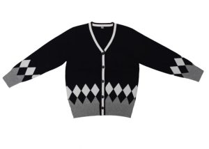 Round Neck Girls Cardigan Sweaters, Cute Sweaters For Girls Wave Pointelle Patterns