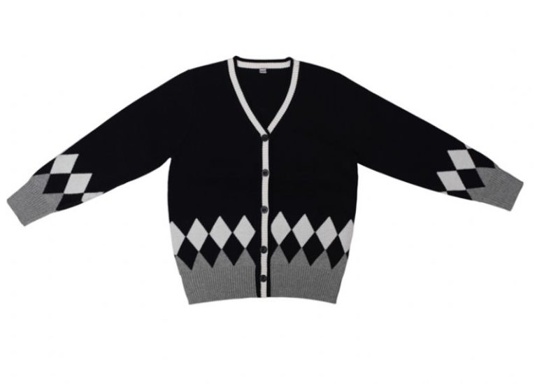 Round Neck Girls Cardigan Sweaters, Cute Sweaters For Girls Wave Pointelle Patterns