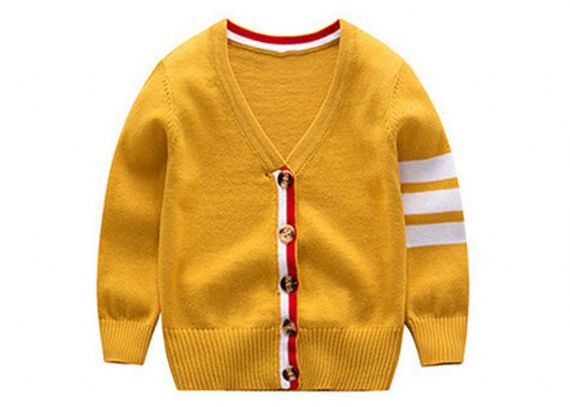 Suéter tipo cárdigan rojo para niños