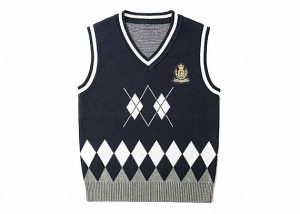 Embroidered Logo Sleeveless Vest for 6-16 Years Students