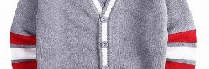 Grey Royal Blue School Uniform Cardigan