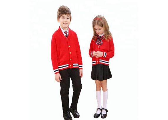 Rebeca elegante de los uniformes escolares de los niños, suéter del uniforme de las muchachas con la falda